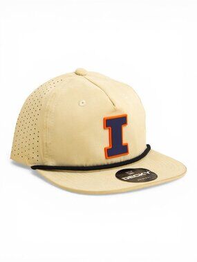 Illinois Fighting Illini Navy 3D Perforated Rope Hat- Birch/ Black